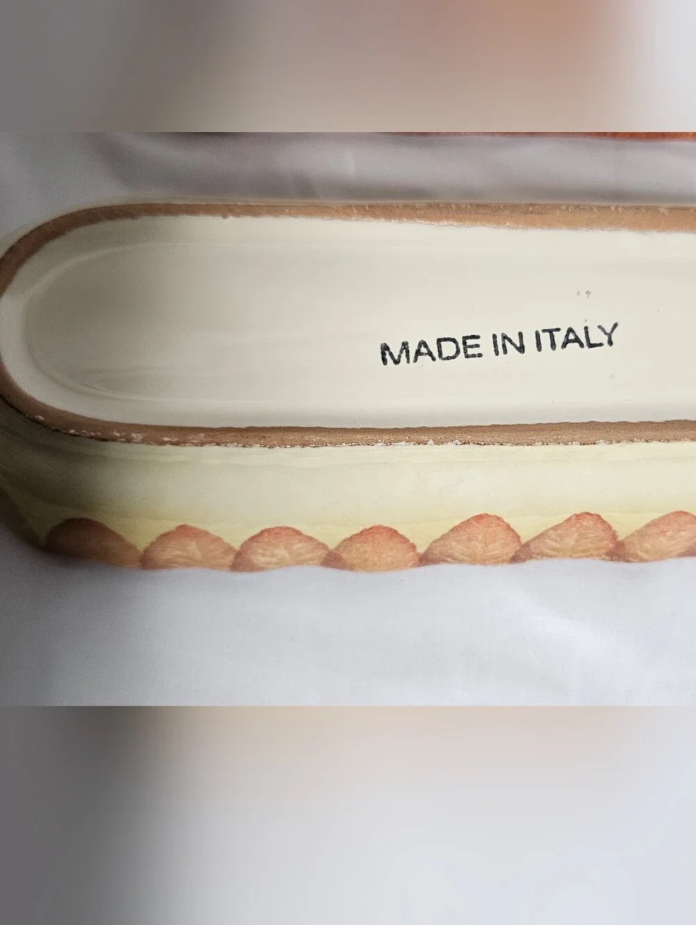 Vintage Italian Ceramic Corn Pickle Dishes Set of 2 Relish Trays Made in Italy